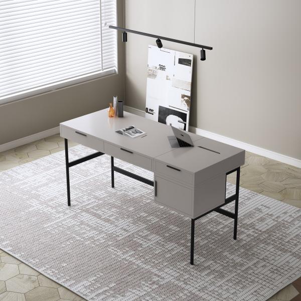 Walnut Study Computer Desk With Chair Set For Hotel Study Home Office