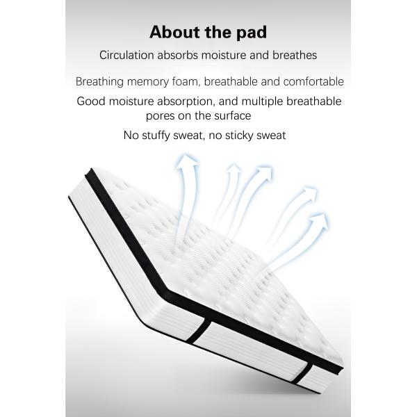 Upgrade to JOURM Topper Knitted Fabric and Memory Foam for a Luxurious Sleep Experience