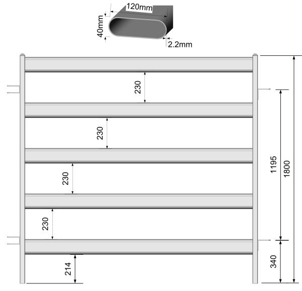 Interpon Powder Coated RAL 6005 USA Livestock Fence Panels 6ft X 10ft