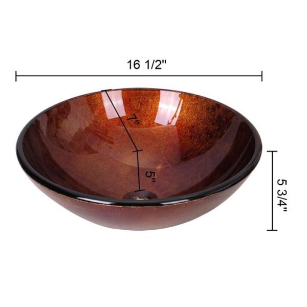 Modern Artistic Glass Bowl Bathroom Vanity Sinks , Colored Bathroom Lavatory Sinks
