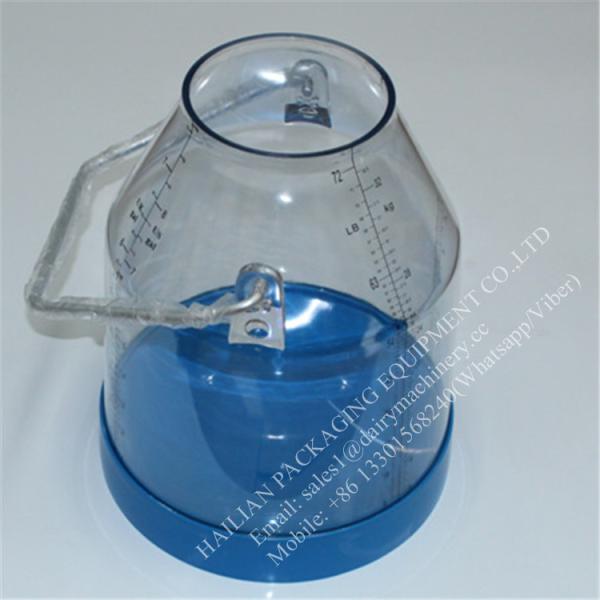 pièces de rechange de machine à traire de la couverture 25L, seaux de traite transparents