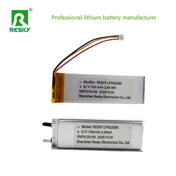 Li-polymer Battery Cell 502065 3.7V 700mAh 2.59wh Rechargeable Lithium Batteries