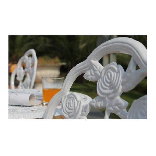 Outdoor Patio Garden Furniture Cast Aluminum Dining Table and Chairs Bistro Set