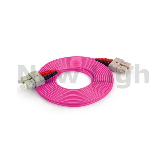 SC-SC Duplex OM4 Optical Fiber Patch Cord for High-Speed Data Transmission