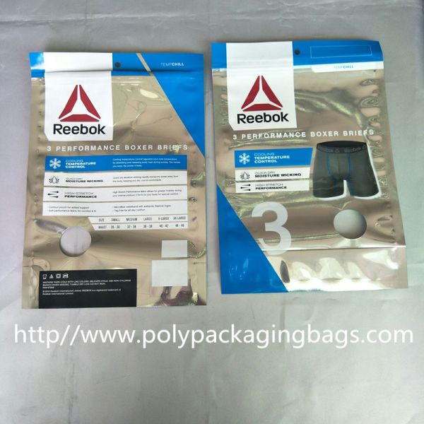 Color Clothing Foil Ziplock Bags Cartilage Seal Plastic Underwear Packaging Bag