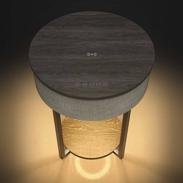 Technology Multifunction Cafe Living Room Coffee Desk Table Bluetooth Speakers with Treble speaker 