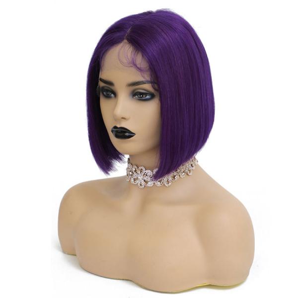 BOB Wig 14inch 100% Virgin Human Hair 360 Lace Frontal Transparent Lace for Black Women