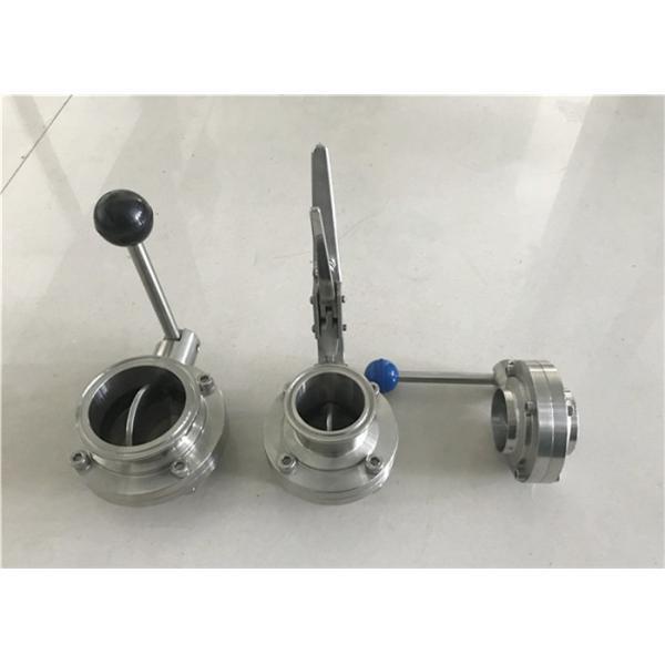 Pneumatic Type Sanitary Butterfly Valve Stainless Steel 304 316 Clamp Type Connection