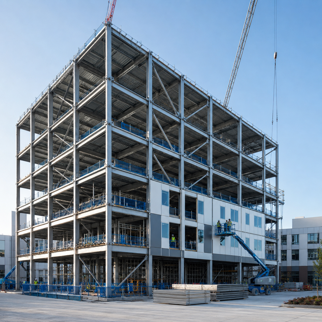 Sustainable Steel Frame Commercial Building Steel Structure Complex