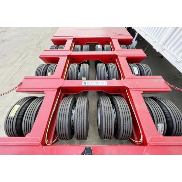 3 Line 6 Axle 100/120 Ton Construction Machinery Carrier Low Bed Trailer With Ramps for Sale