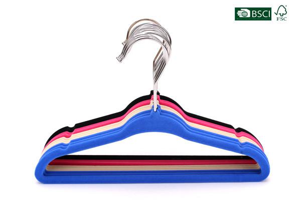 Betterall Wholesale Colorful Low-price Velvet Hanger with Skid-proof Shoulder