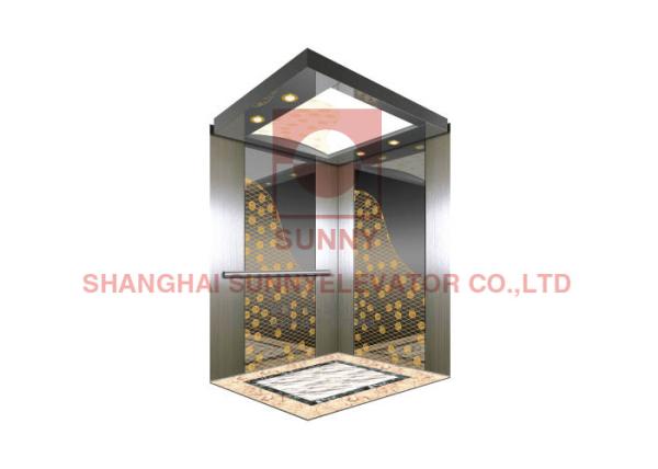 450kg 1.75m/S Passenger Gearless Observation Elevator With Deceleration Device