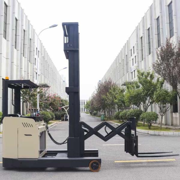 Seating Type CQD16JS 1.6T Electric Scissors Reach Forklift Triplex Mast