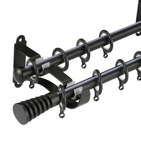Single Double Curtain Pipe Rod Steel Material Modern Style For Home