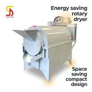 Compact Stainless Steel Food Rotary Dryer with Efficient Drying and Energy Efficient Design