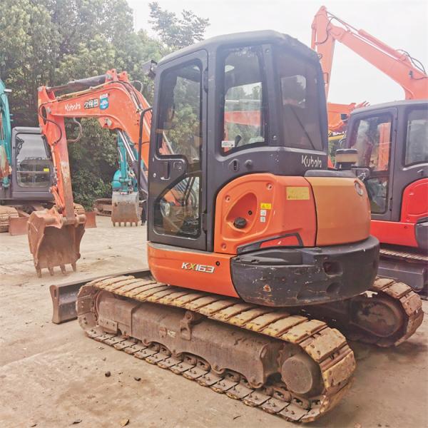 Rubber Track 5 Ton Used Kubota Excavator KX163-5 with Original Paint in Good Condition