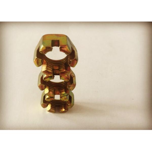 Electroplated M14 Fine Thread Hex Nuts , Slotted Hex Nut Chinese Standard