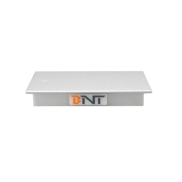 Brush aluminum alloy panel conference table flush mounted socket outlet with sliding cover