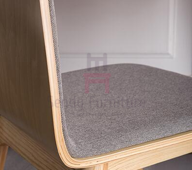 Стулья нордической ткани низкие задние деревянные обедая покрасили крытую коммерчески мебель