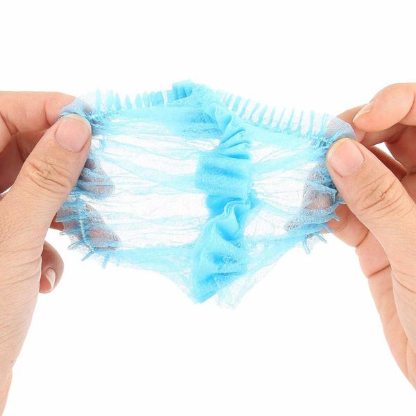 S&J single elastic clip cap disposable non woven strip clip hair shower cap custom pp pe plastic nurse medical clip cap
