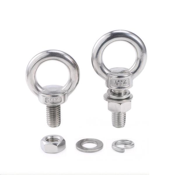 DIN 580 35mm Length Grade 8 Fully Threaded Carbon Steel Black Galvanized Eye Bolt