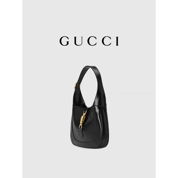 Black Leather 1961 Jackie Bag By Gucci Time Honored Classic Golden Accessories