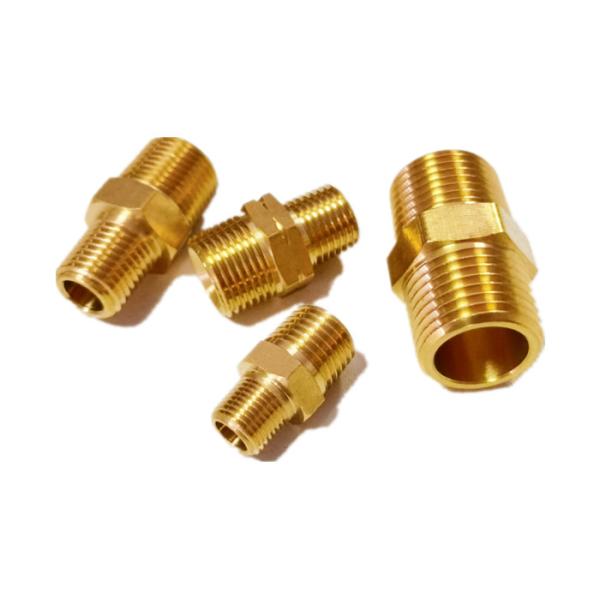 1/2 NPT Male Equal Brass Tube Fitting Brass Hex Adapter
