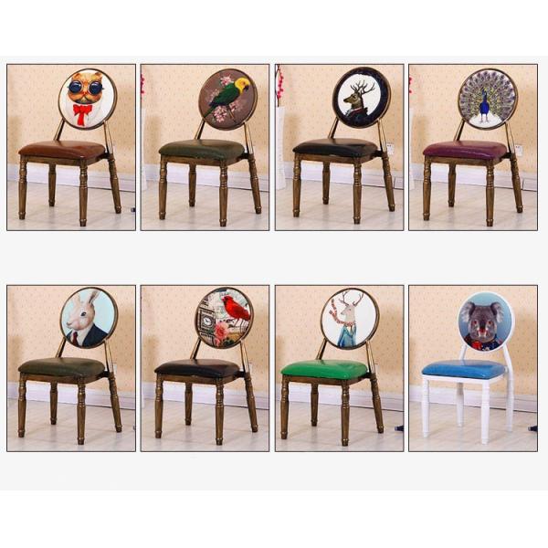 Stacking Modern Metal Dining Chairs / Fabric Restaurant Chairs For Banquet