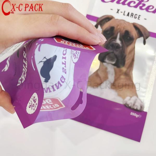 250g Custom Printed Pet Food Packaging Bag Factory Wholesale Price Recyclable Eight-Side Sealing Dog Food Packaging Bag