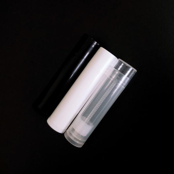 Green 0.15oz Lip Balm Containers 4.5g Plastic Lid 15ml White Oval