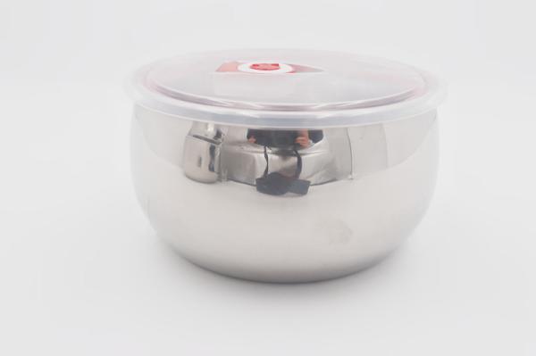 3 pcs Small size Kitchenware stainless steel storage container set round shape food preservation box