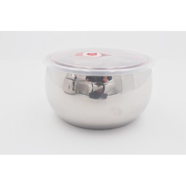 16-20cm 3pcs Tableware 201#stainless steel leak proof mixing bowl snack food fresh preserving storage box