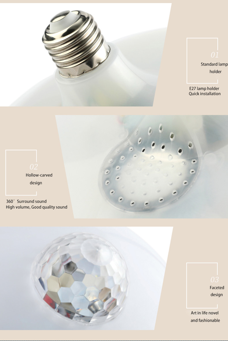 Шарик СИД электрической лампочки 2700Lm A2DP RGBW Dimmable Bluetooth с музыкой