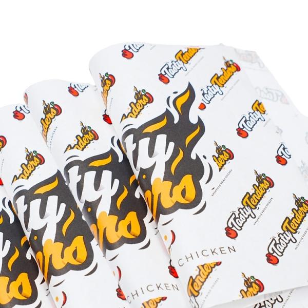 Eco-friendly customized biodegradable greaseproof paper hamburger sandwich packaging paper