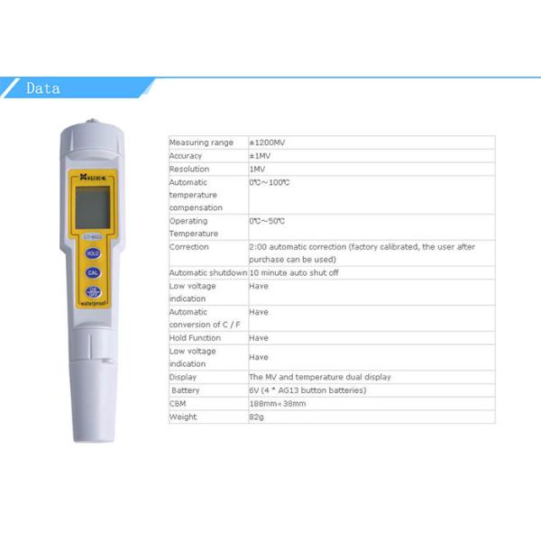 Pen Type Soil Moisture Tester Handheld Redox Potential Meter With Temperature Display
