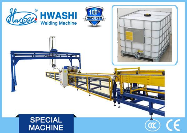 Máquina de soldadura tubular 300A da malha do tanque de IBC com sistema de descarregamento automático
