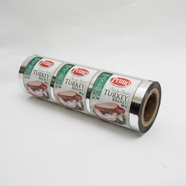 Printed Lidding Film Easy Peel  PET/VMPET/PE  seal to thermoforming film APET/PE tray