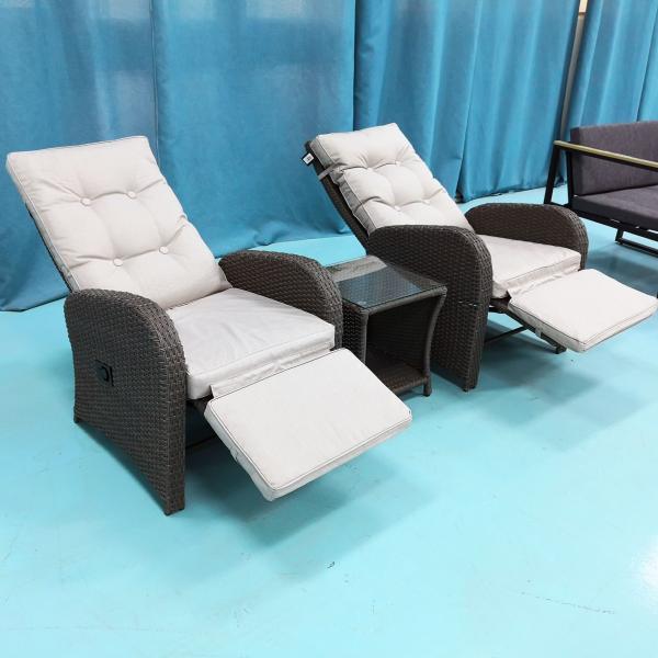 2 Seater PE Rattan Sofa And Chair Set With Cushions Table Chair Daybed Garden