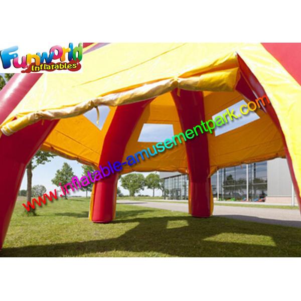 Шатер спайдера красного желтого водоустойчивого воздуха рекламы раздувной для случая