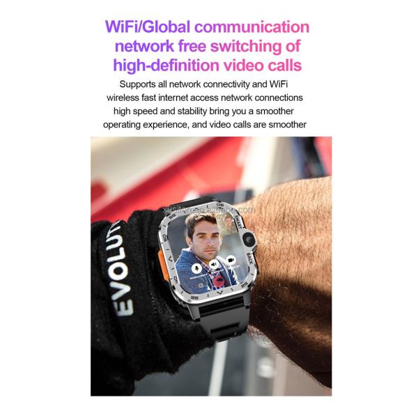 PGD 4G Smart Watch 1.99-inch HD IPS Screen 800mAh Battery IP67 Waterproof