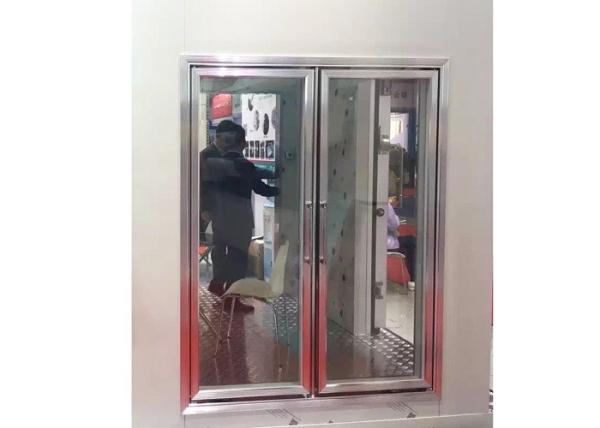 Transparent Glass Door Cold Freezer Room For Vegetable And Fruit Food Storage