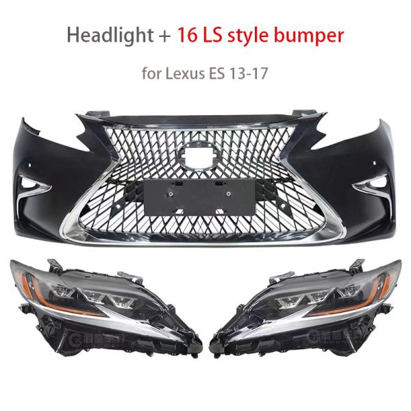 Hot Sale Lexus Facelift 2018 Ls Style Pp Front Bumper and Headlights for 2013-2017 Lexus Es