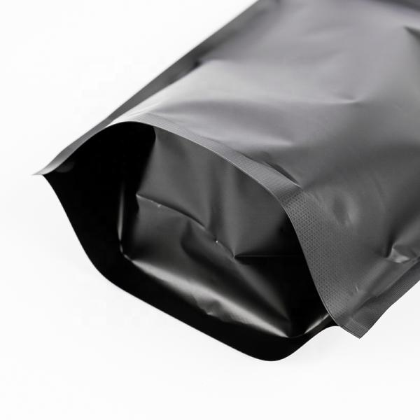 Black Color Commodity Packaging Pouch With Zipper Plastic Pouches Reusable Bags