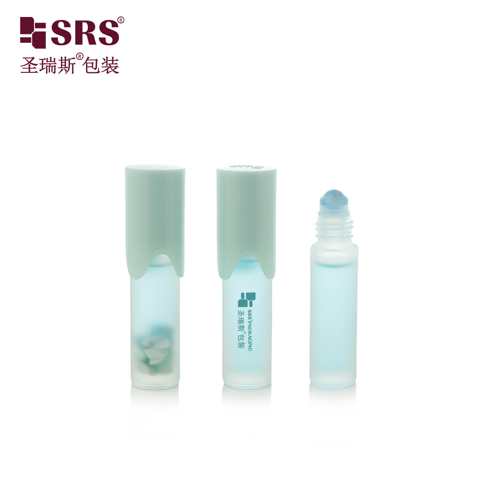 BLPY 10ml Empty Glass Roll On Bottle with Special Shaped Cap for Essential Oil