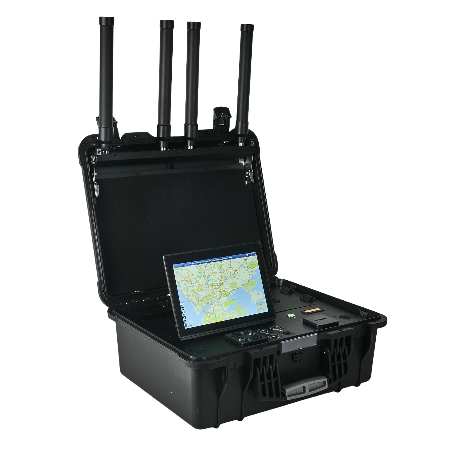 Portarble Design Suitcase Drone Detector 5km Radius Range With Touch Screen Interface