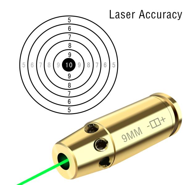 Green 9mm Laser Boresight 520nm Wavelength 9mm Handgun Laser Sight