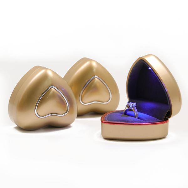 Boîte de bracelet à bague bleue avec lumière LED Hanhong Logo personnalisé