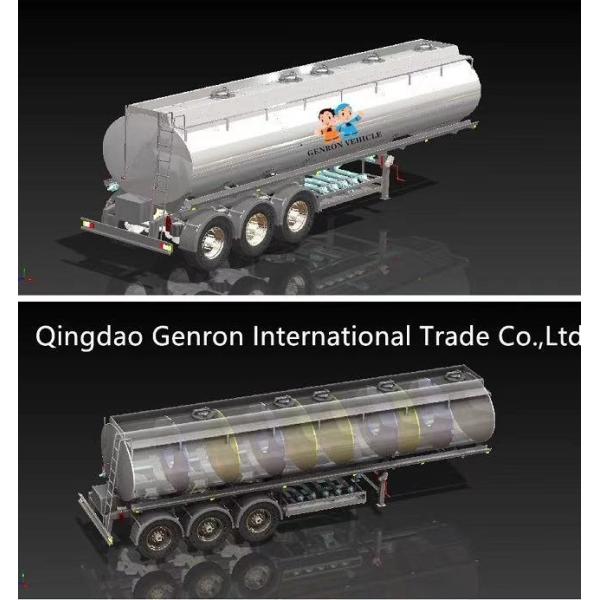 5 отсеков стальной топлива топливозаправщика том трейлера 45000L Semi