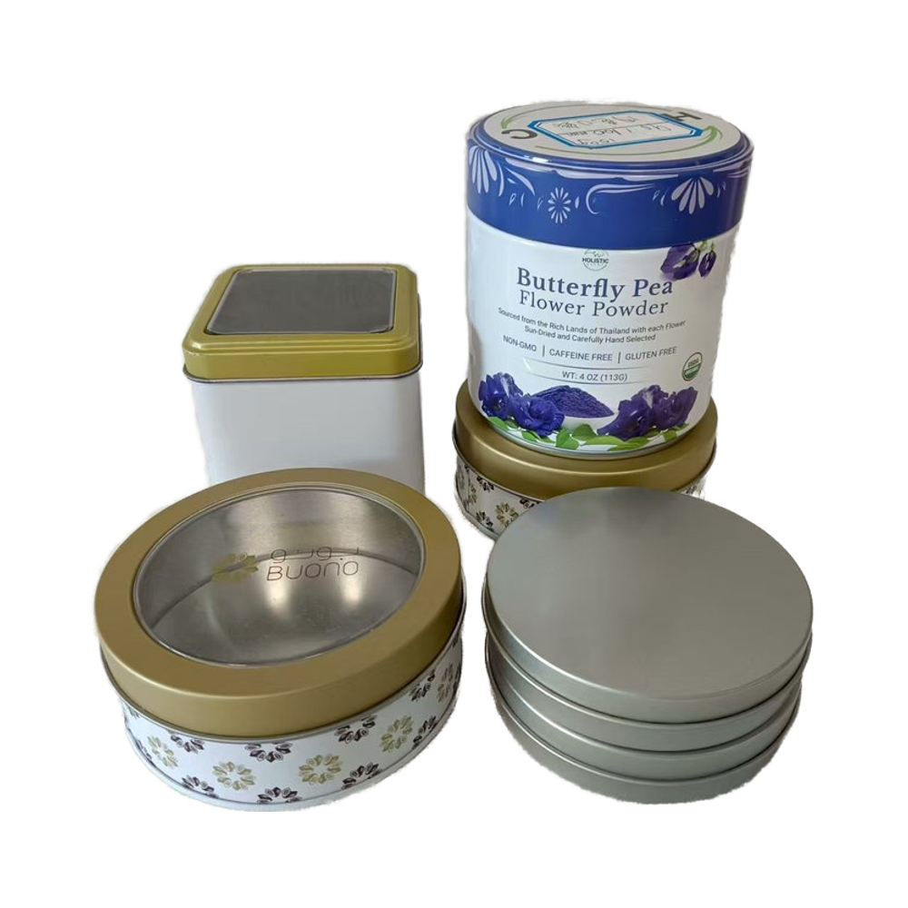 Chocolate Vacuum Caviar Tin Boxes 50g 100g 125g Metal Cans For Gift Food Packaging