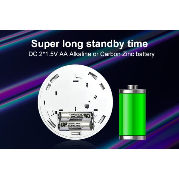 Pure White TUV CE Home Fire Smoke Detector System Smoke Alarm For Home Fire Protection